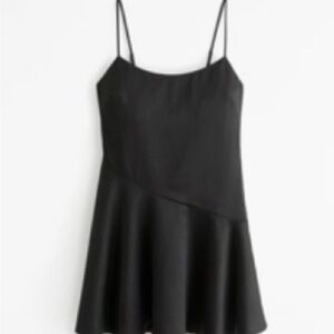 Abercrombie & Fitch Black Satin Camisole Dress